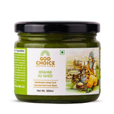 Premium Brahmi A2 Desi Cow Ghee By God Choice Organic Farms | High In Protein Fiber Healthy Desi Ghee For Diet | (300ml) 10.1 Ounce | Jar Pack